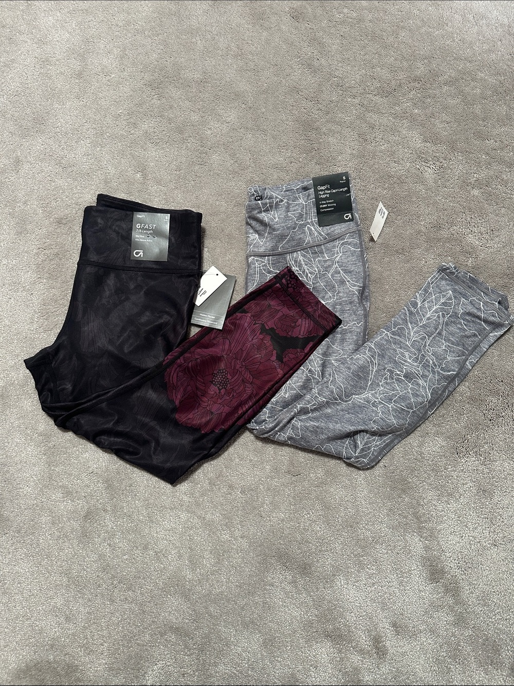 NWT 2 pair floral Gap Leggings size s and s petite